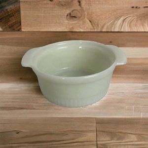 Vintage Fire King White Casserole Dish 1 Quart 6.5" Handles Made in USA